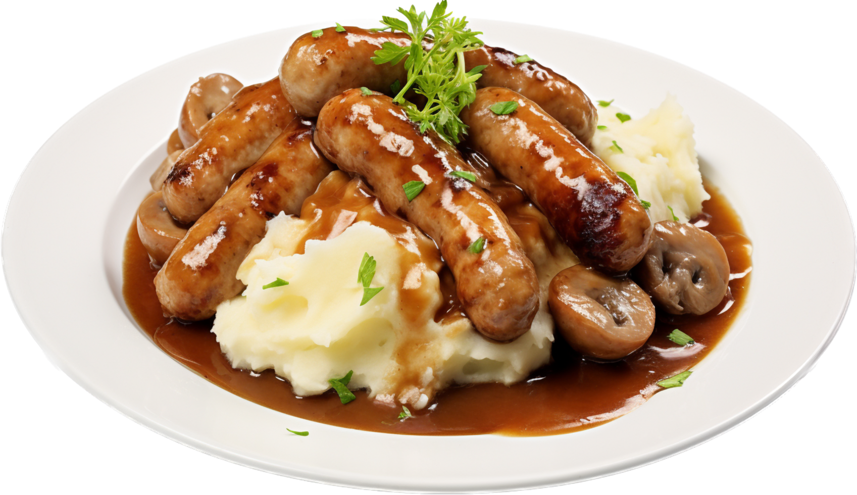 Bangers and mash png with AI generated. 26772131 PNG