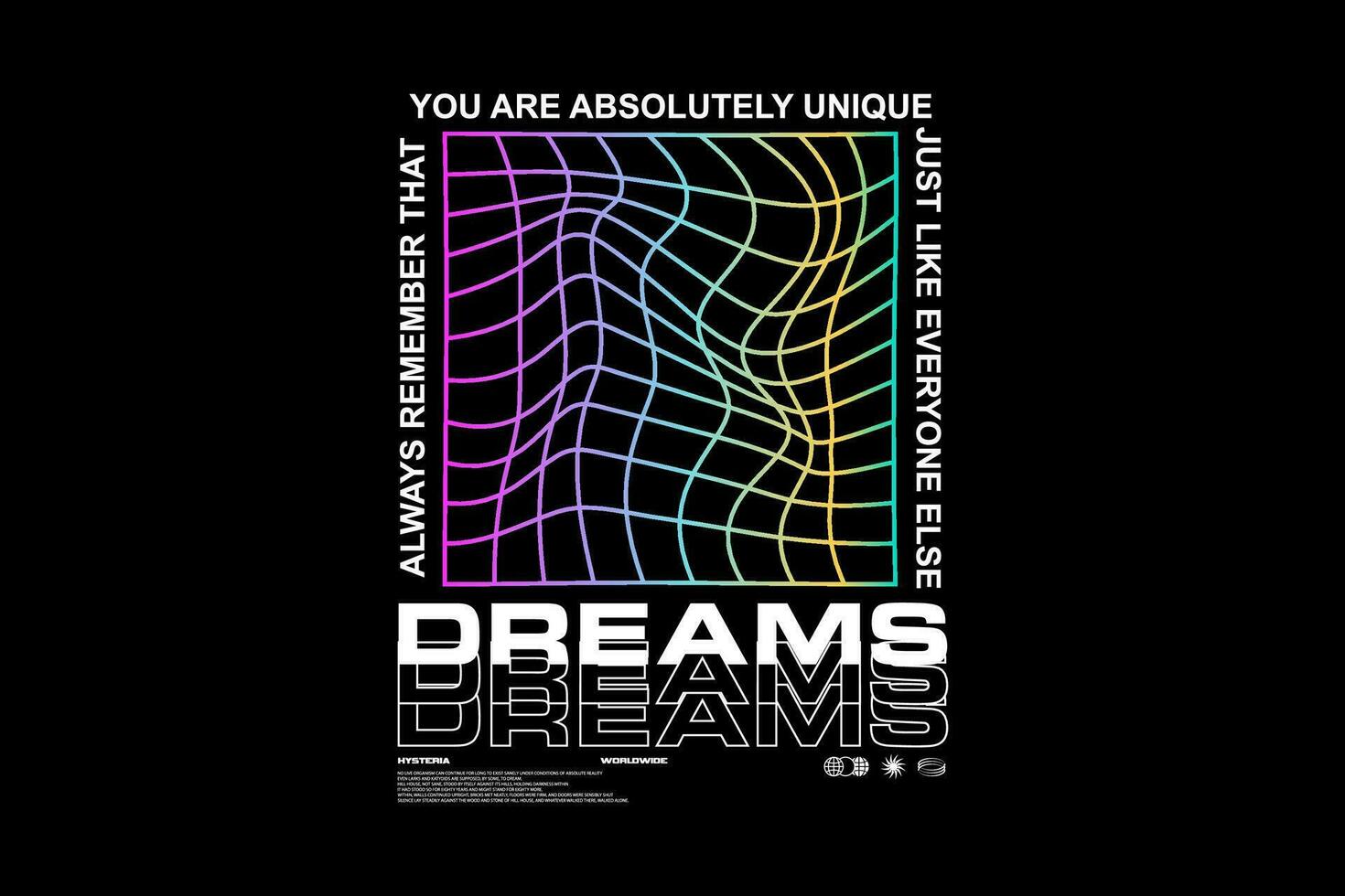 aesthetic quotes urban streetwear vector graphic design templates Collection