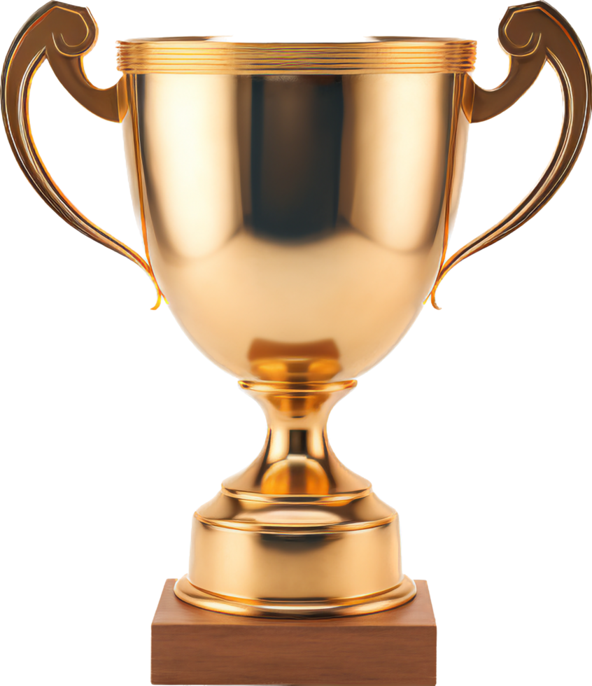 Trophy png with AI generated.