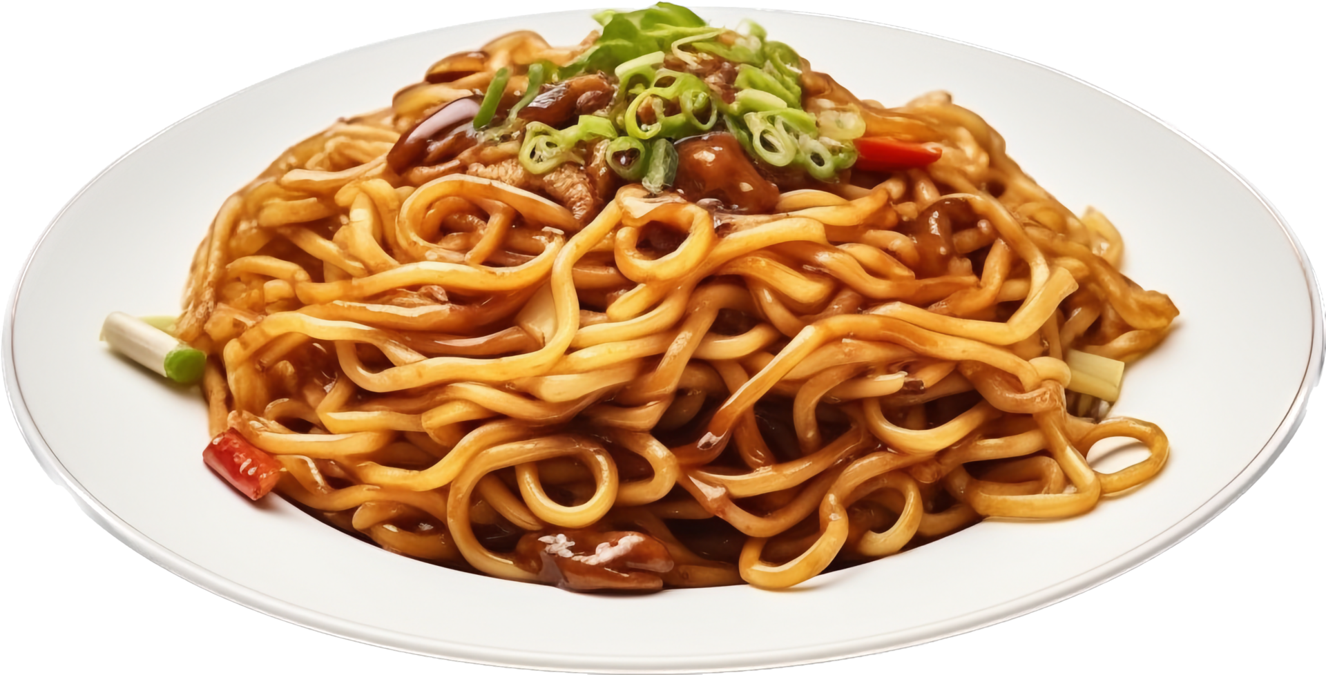 Cantonese Soy Sauce Pan Fried Noodles png with AI generated. 26772417 PNG