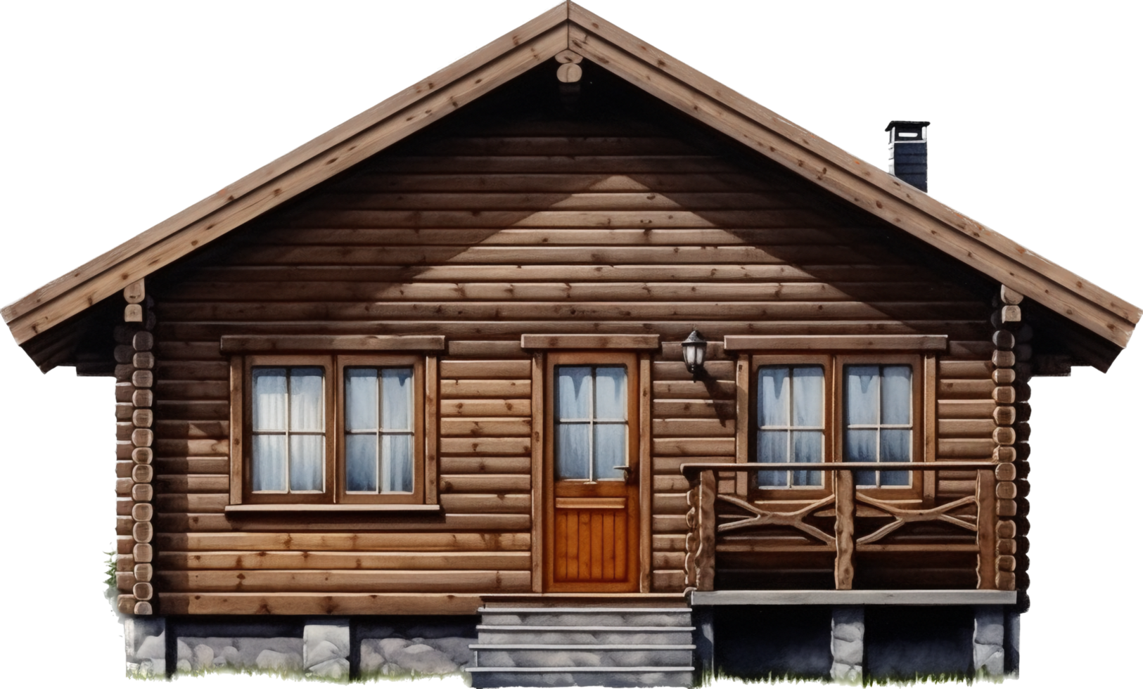 Cabin png with AI generated.