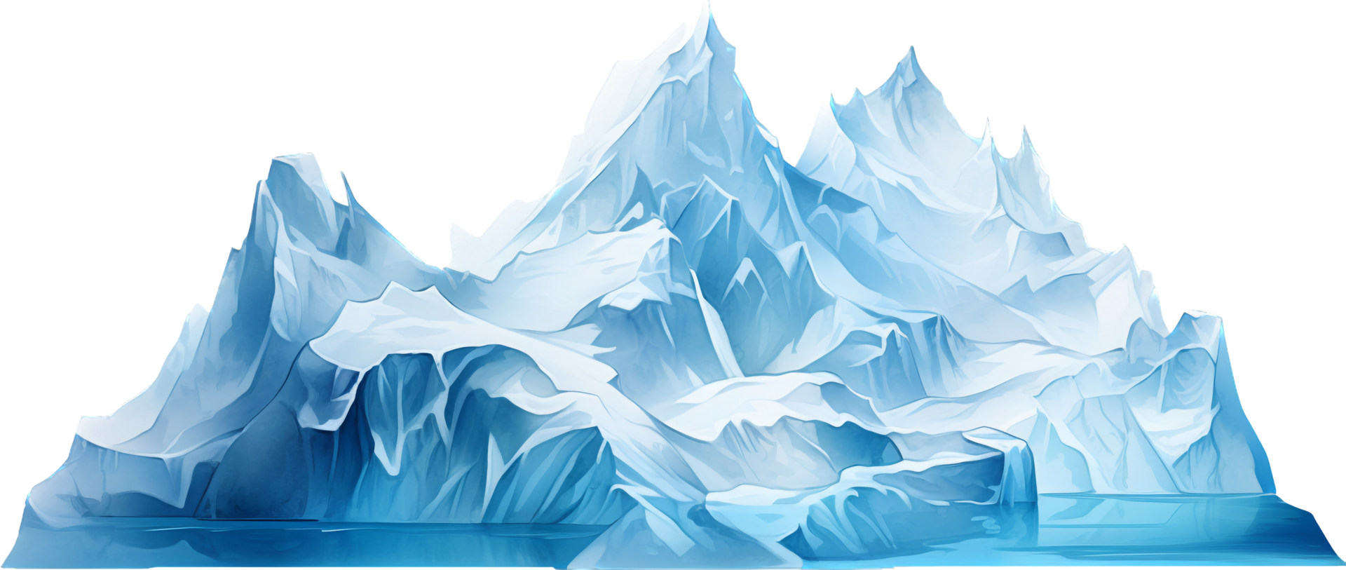 Ice mountain png with AI generated.