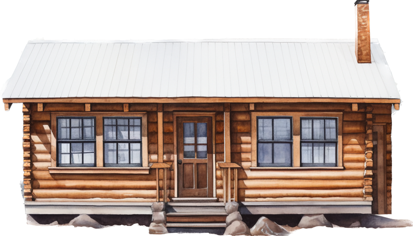 Cabin png with AI generated.