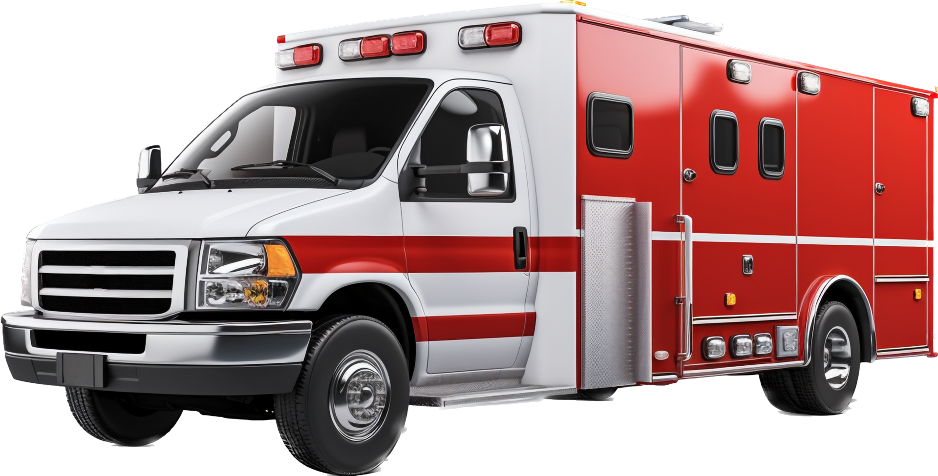Ambulance png with AI generated.