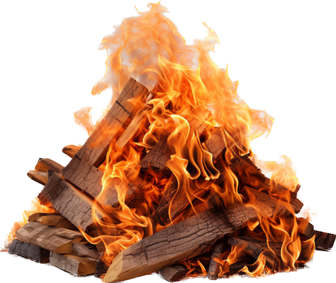 Bonfire png with AI generated.