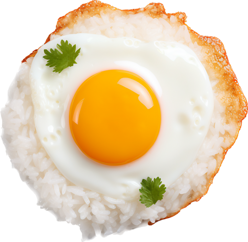 Fried egg with rice with . png
