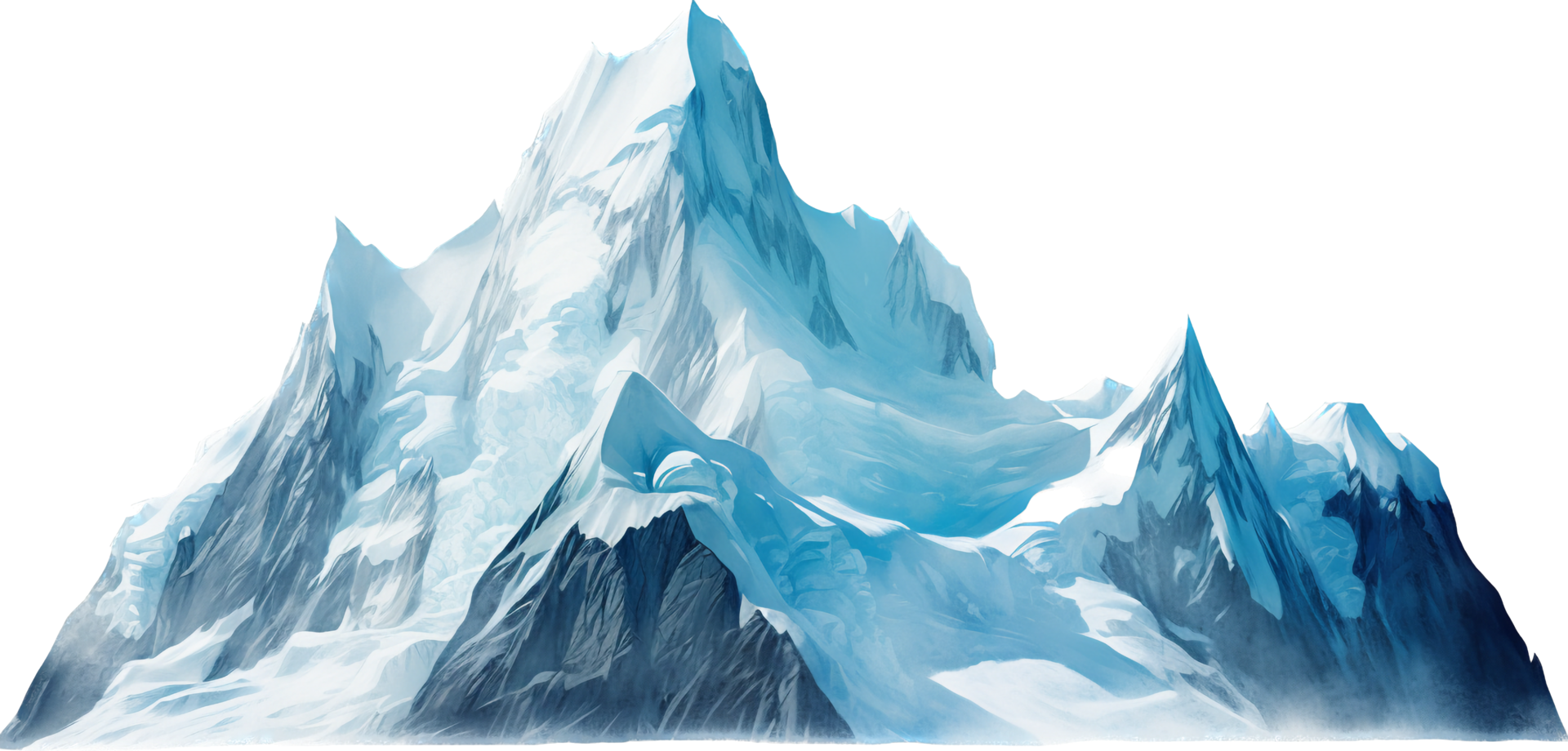 Ice mountain png with AI generated.