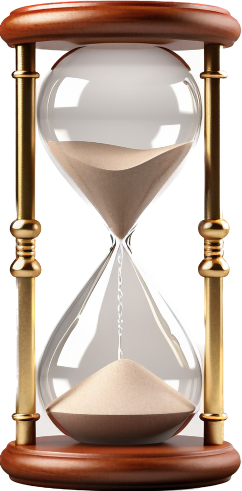 Hourglass png with AI generated.