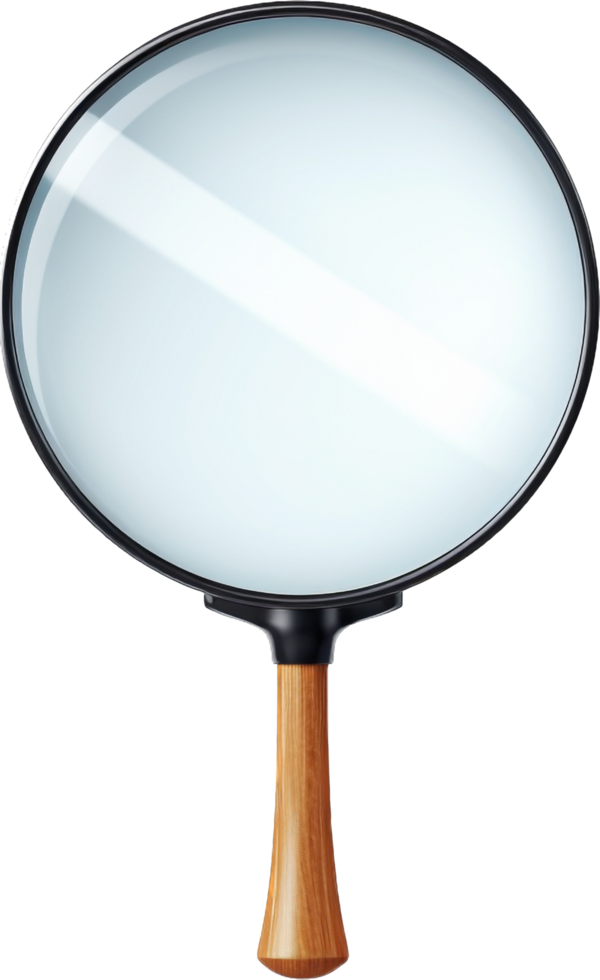 Magnifying glass with . png