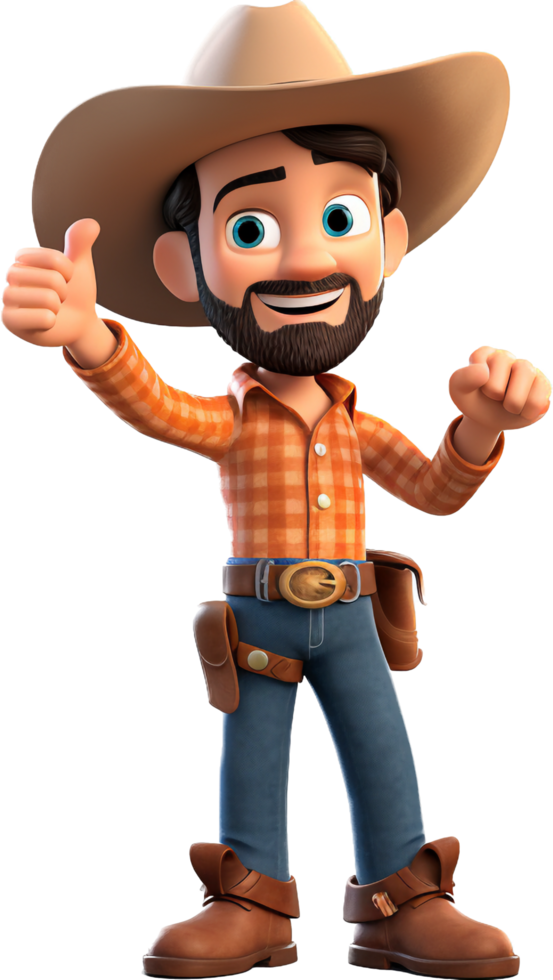 Cowboy png with AI generated.