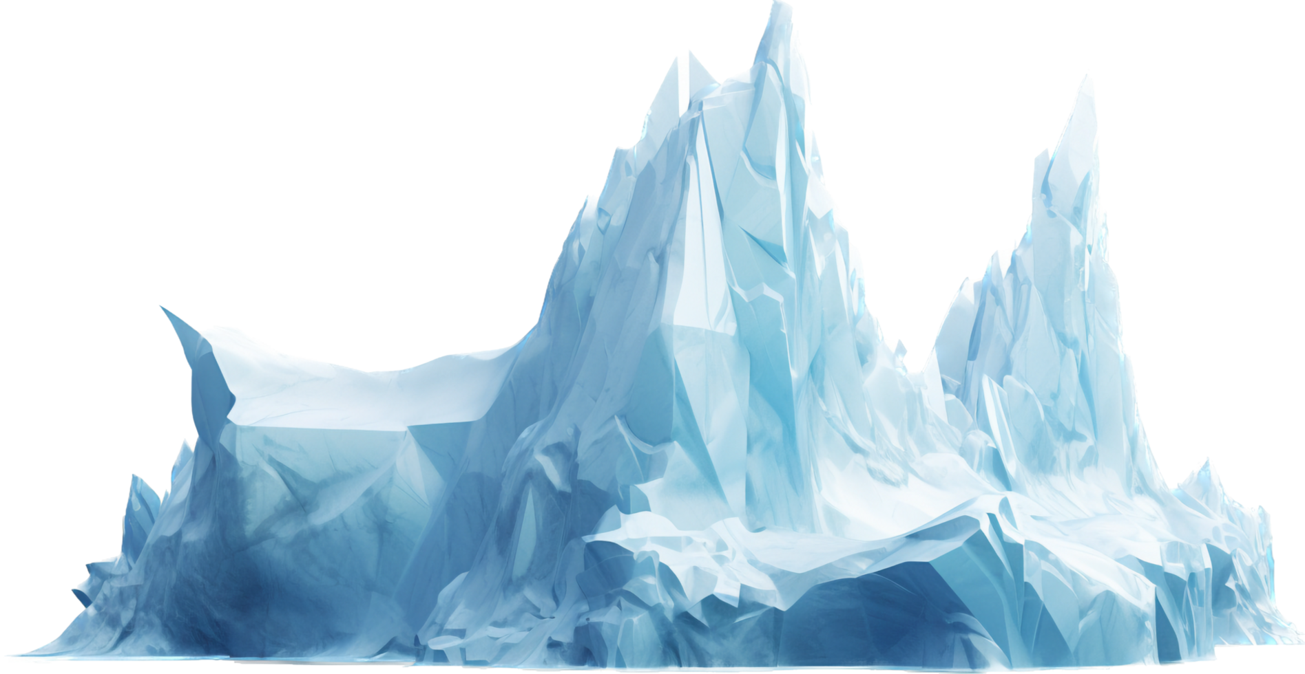 Ice mountain png with AI generated.