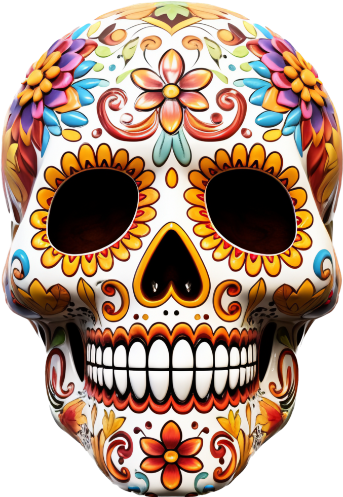 Sugar skull with . png
