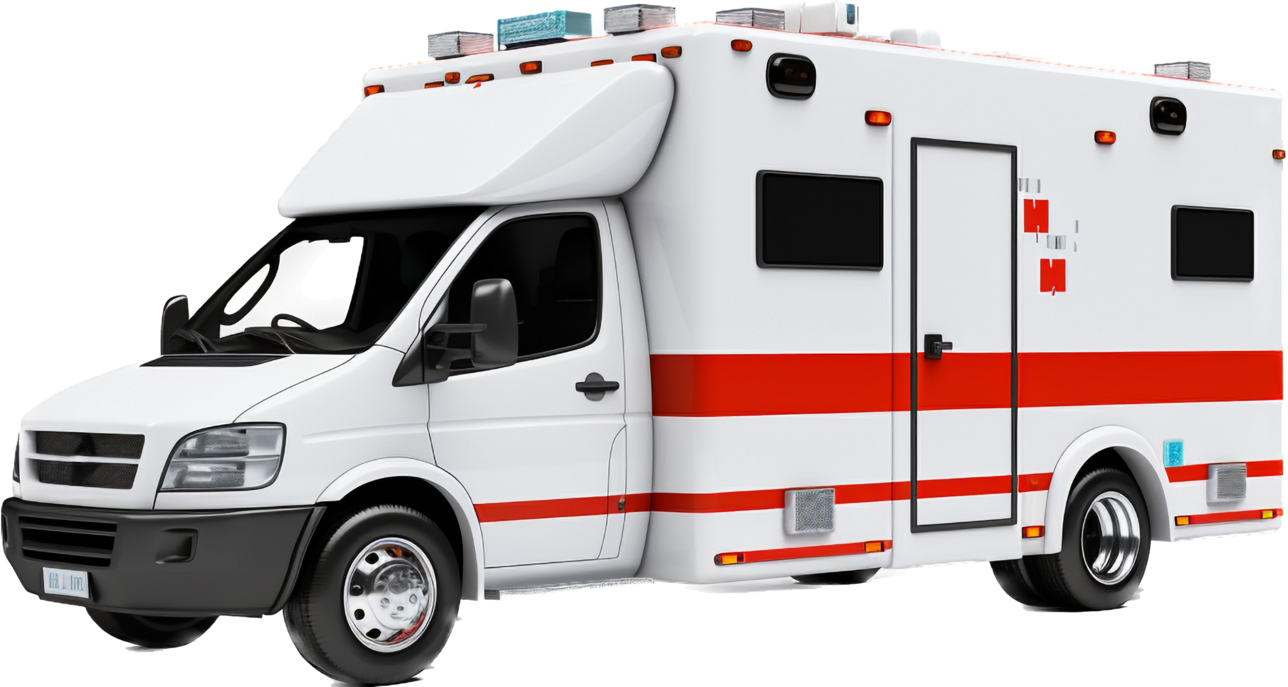 Ambulance png with AI generated.