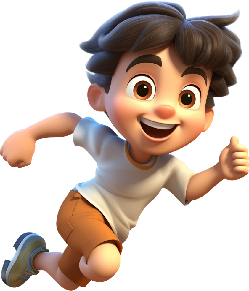 Boy is running with . png