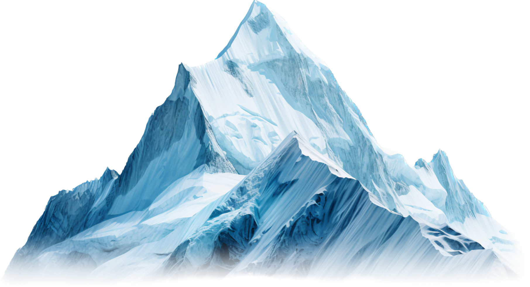 la glace Montagne png avec ai généré.