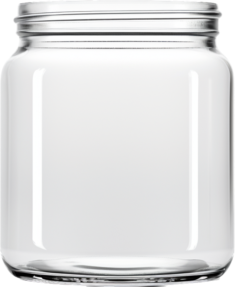 Glass jar with . png