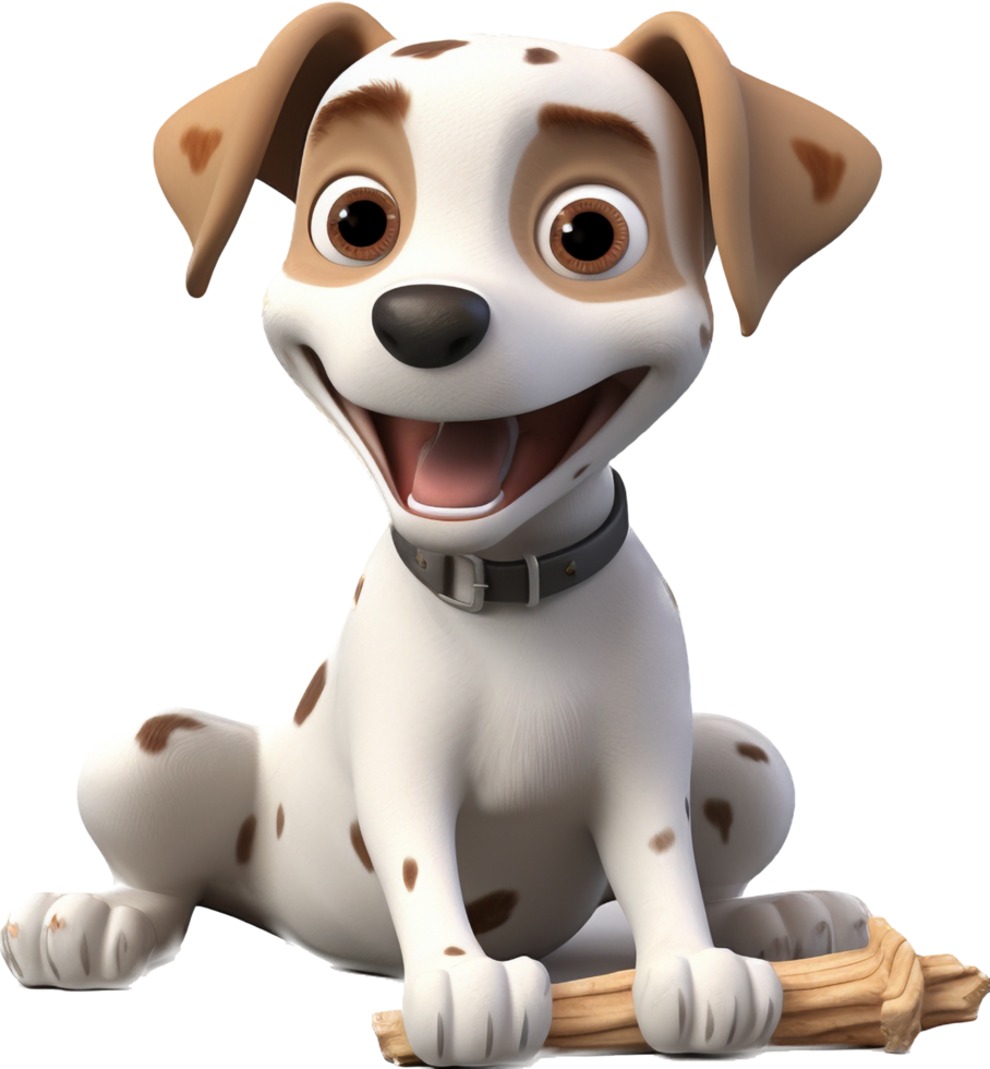 Dog with a bone with . png