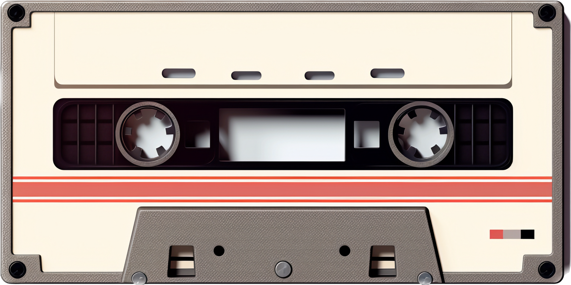 Cassette tape png with AI generated.