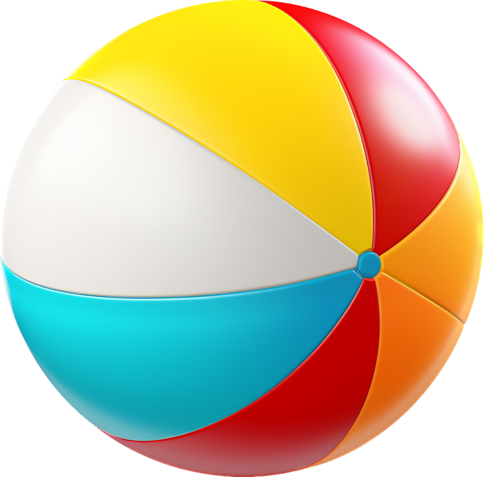 Beach ball png with AI generated.