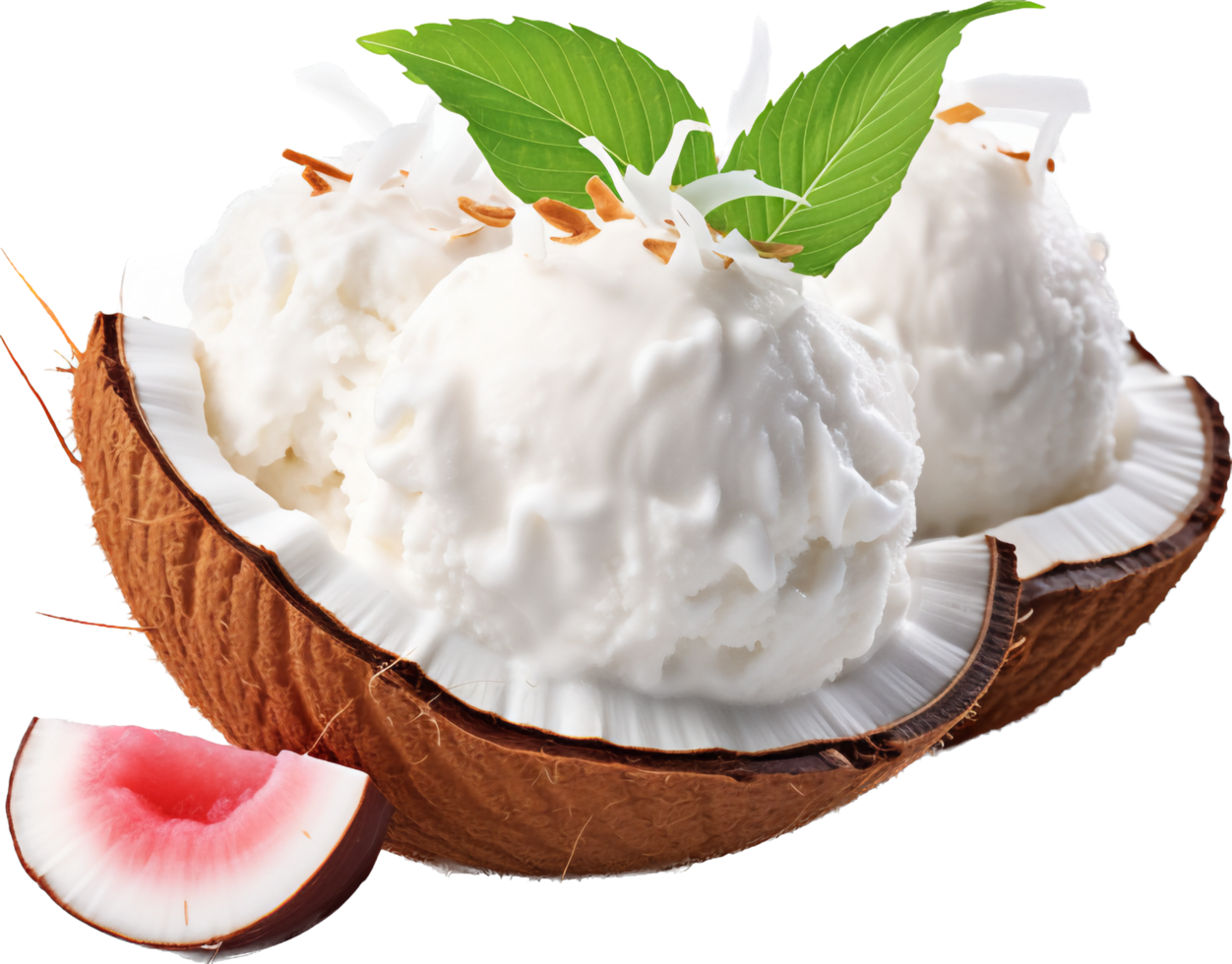 Coconut Ice Cream png with AI generated. 26772947 PNG