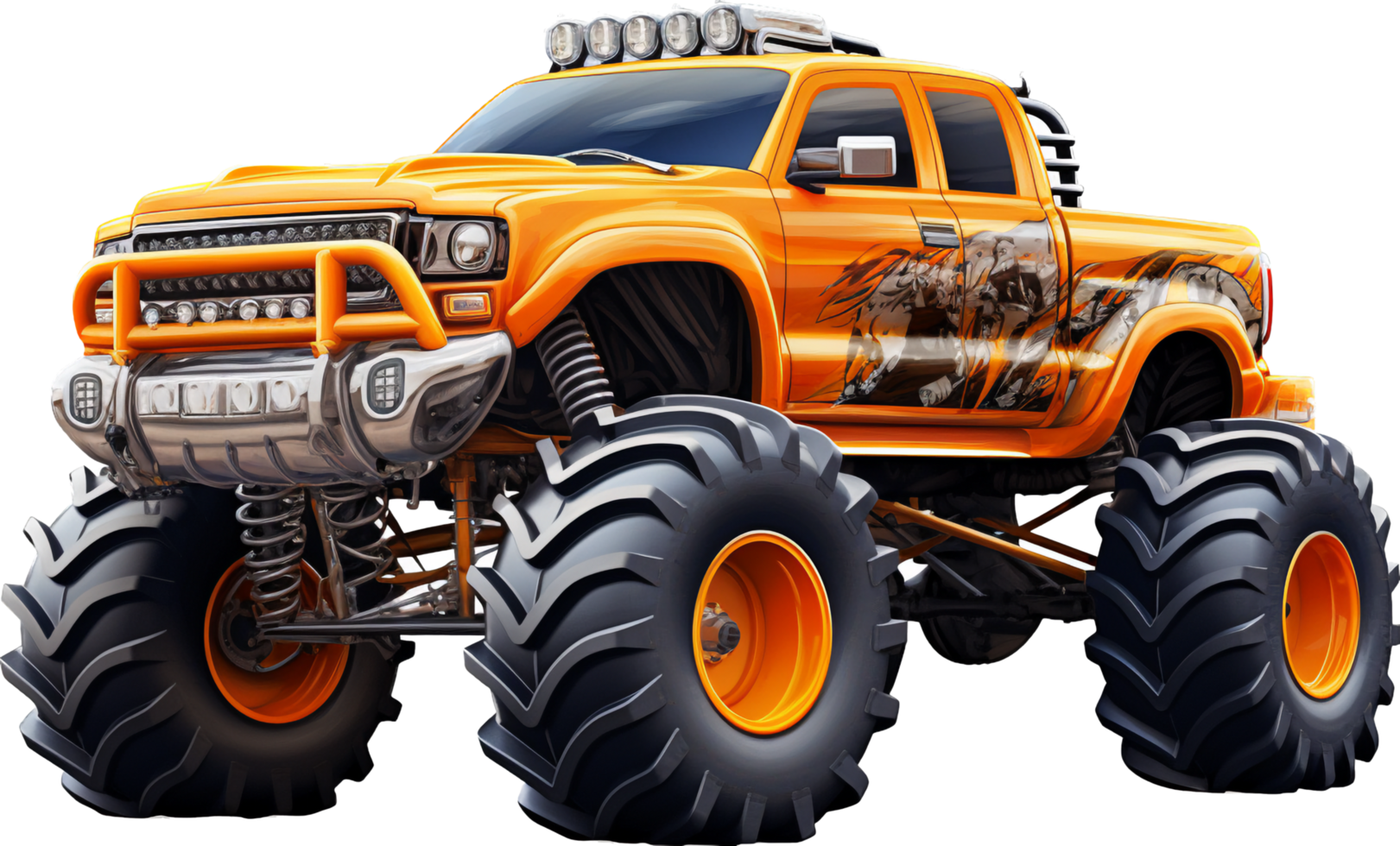 Monster truck png with AI generated.