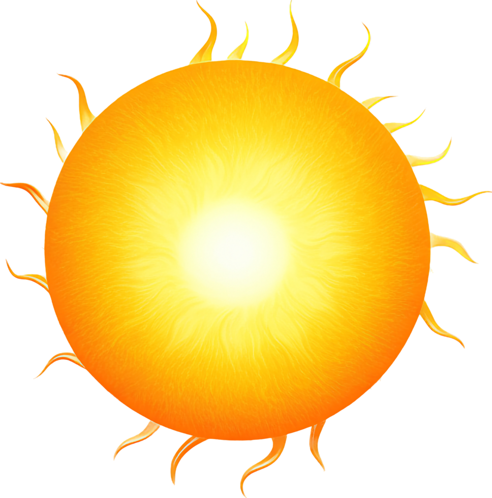 Sun png with AI generated.