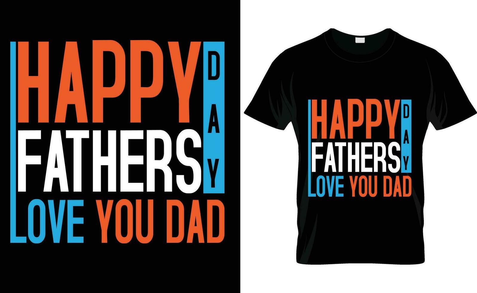 Happy Fathers Day Free Vector T-shirt Design