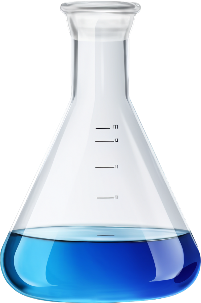 Laboratory flask with . png