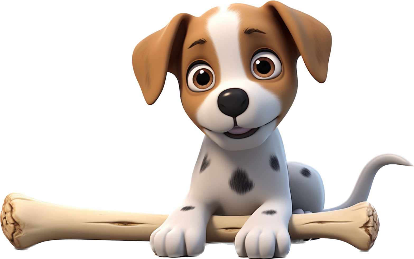 Dog with a bone with . png