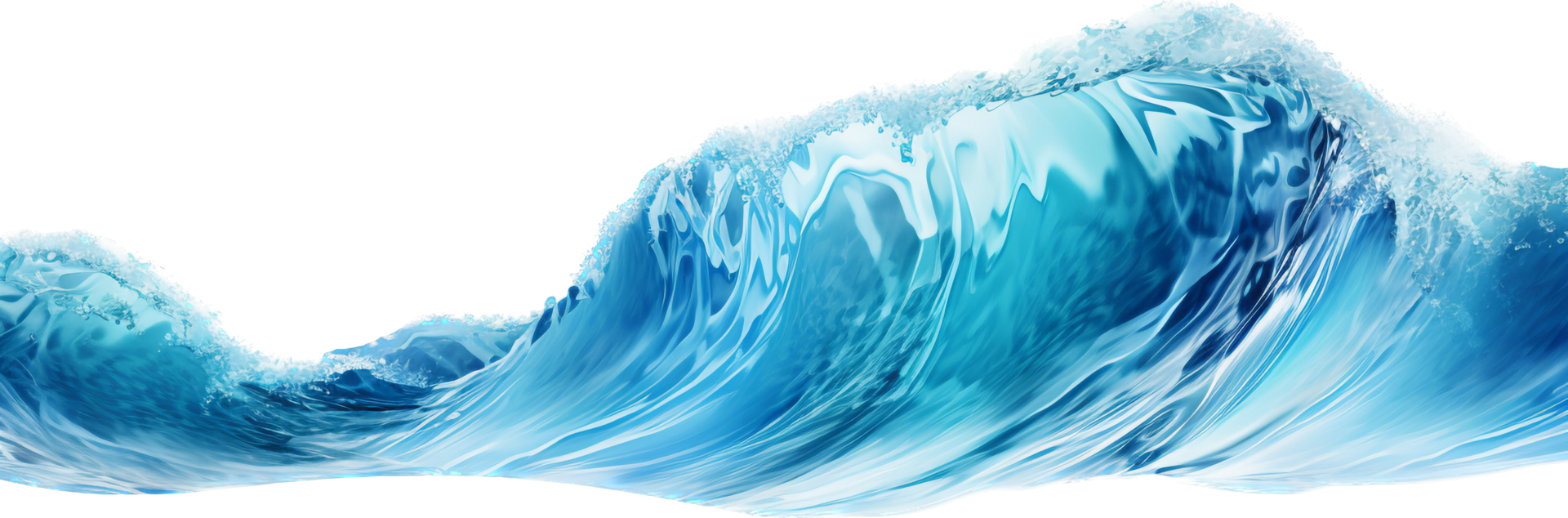 Wave png with AI generated.