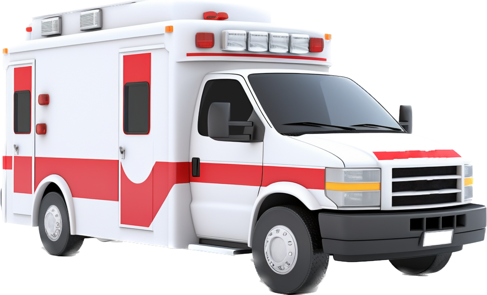 Ambulance png with AI generated.