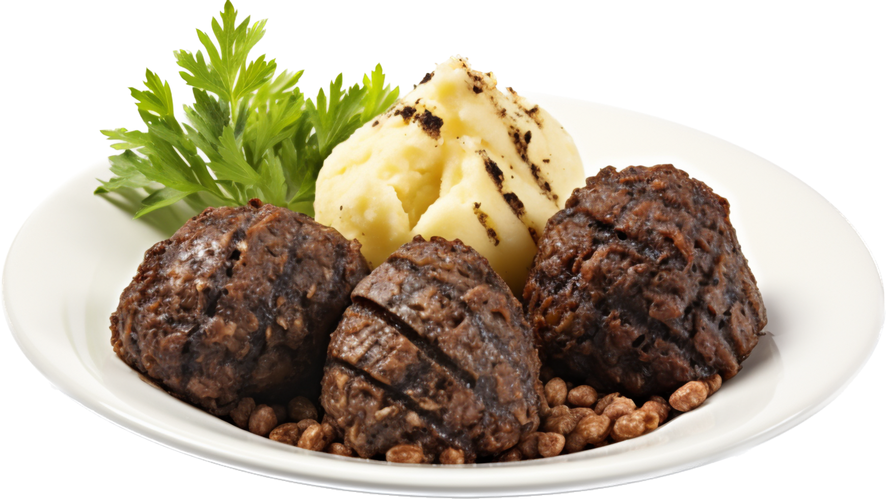 Haggis neeps and tatties png with AI generated.