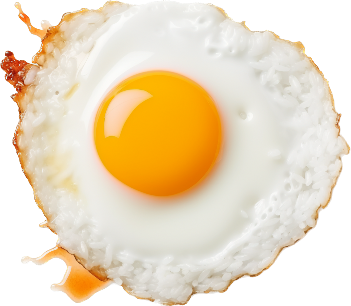 Fried egg with rice png with AI generated.