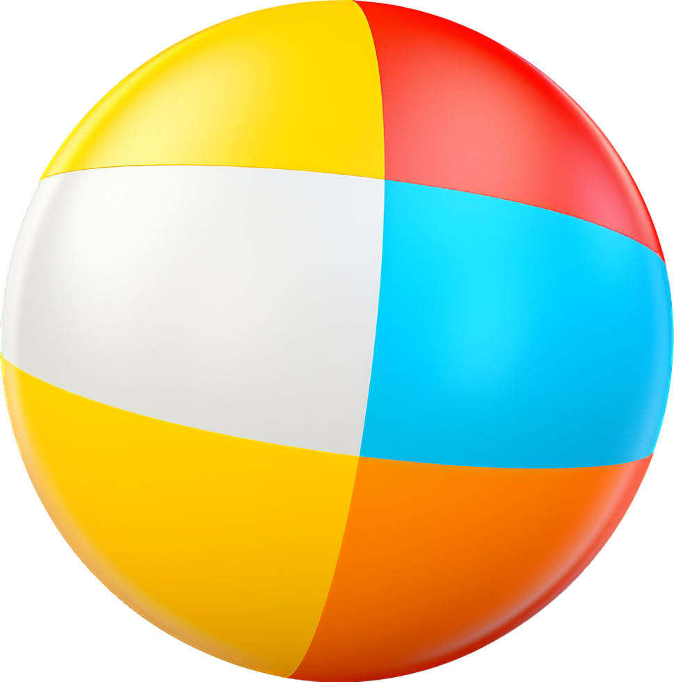 Beach ball png with AI generated.