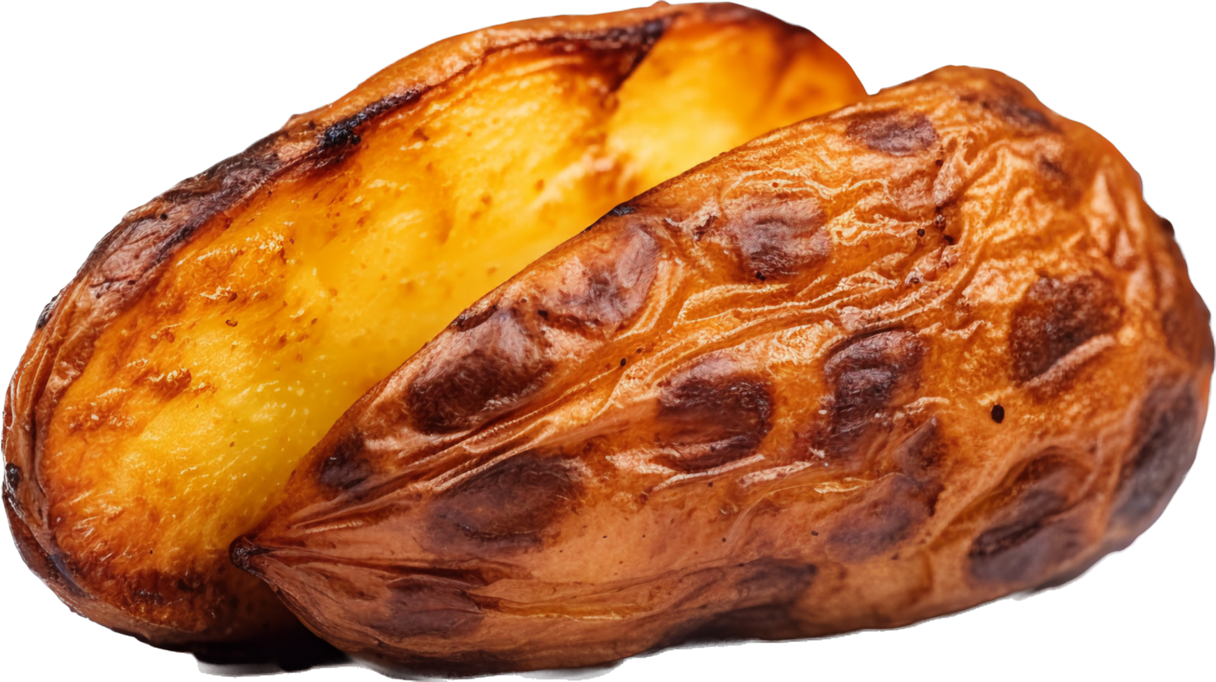 Roasted potato png with AI generated.