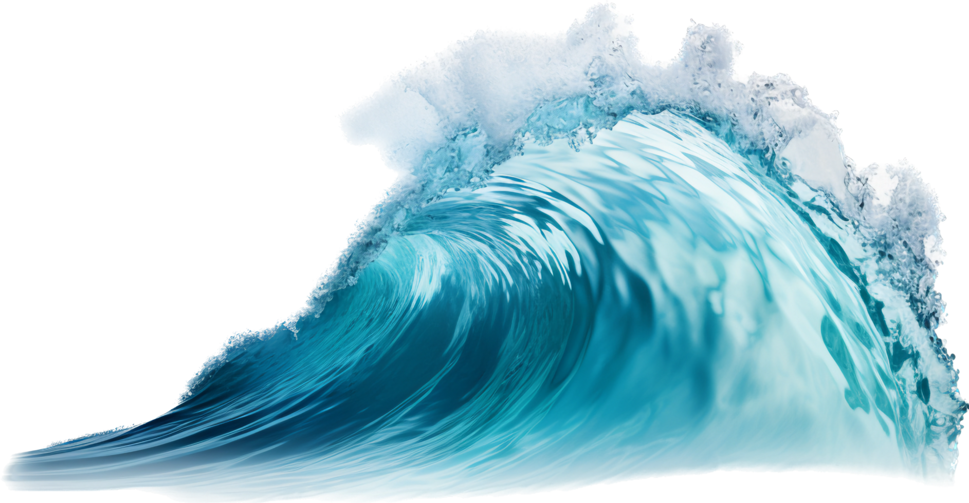 Wave png with AI generated.