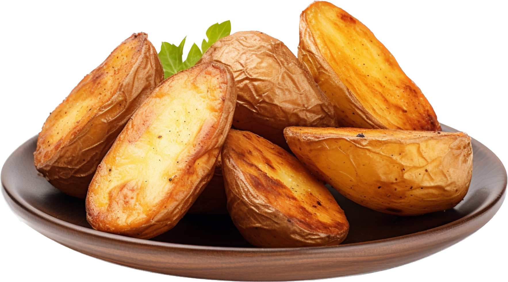 Roasted potato png with AI generated.