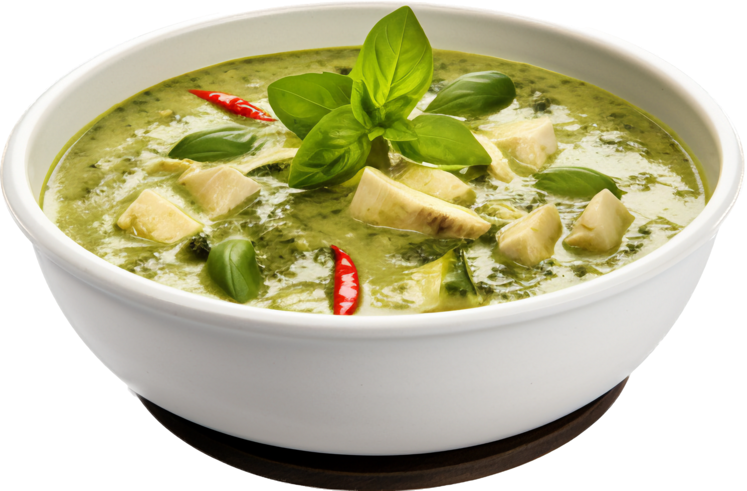 Green curry png with AI generated.