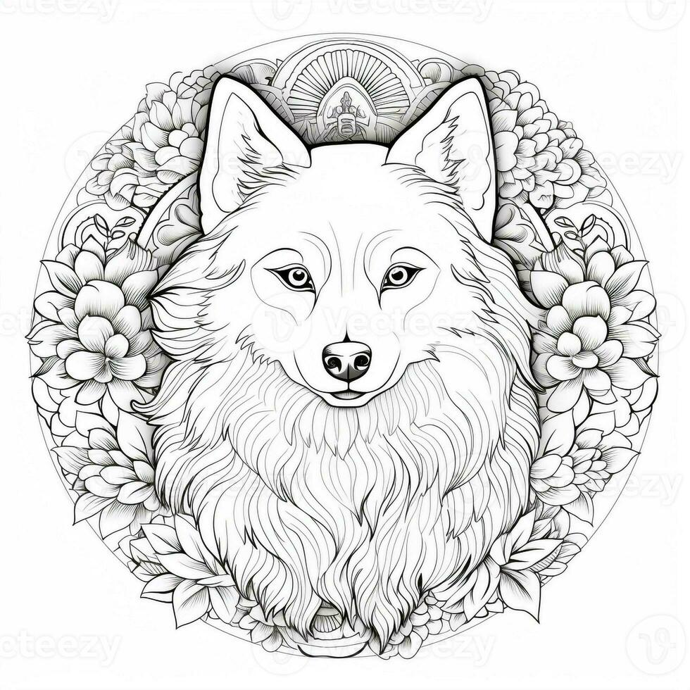 Mandala Dog Coloring Pages photo