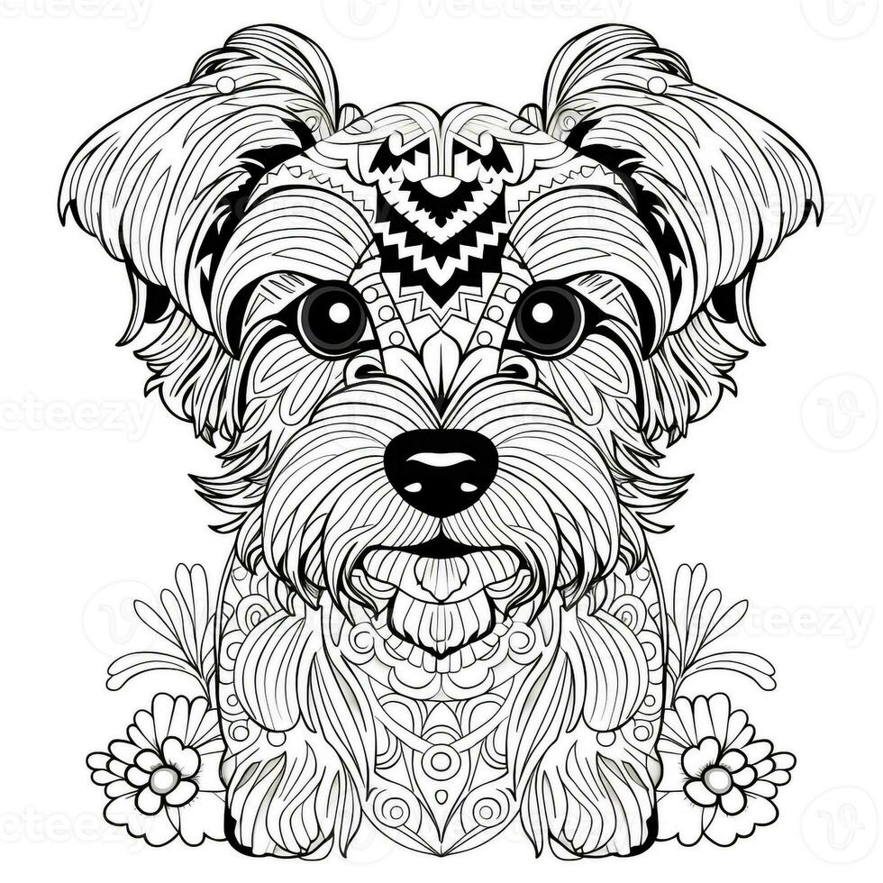 Mandala Dog Coloring Pages photo