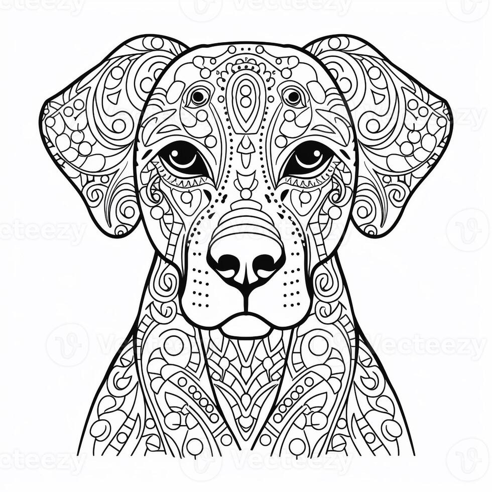 Mandala Dog Coloring Pages photo