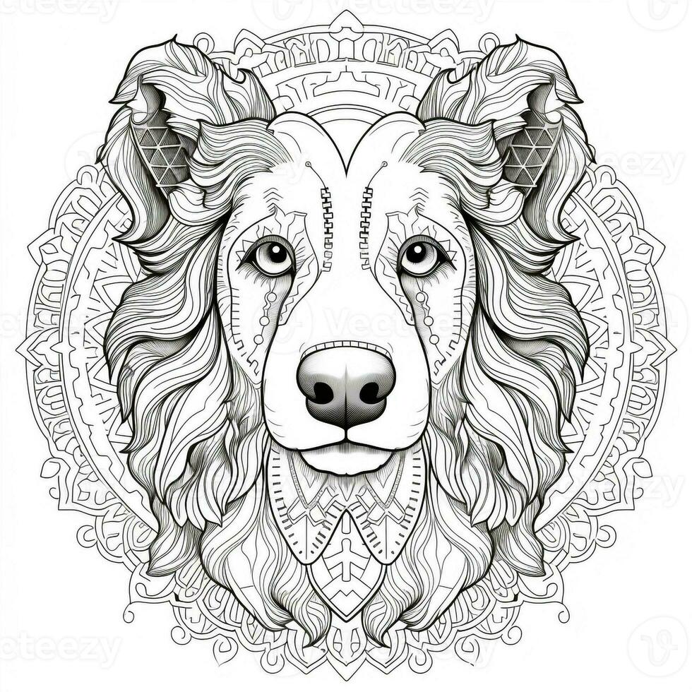 Mandala Dog Coloring Pages photo