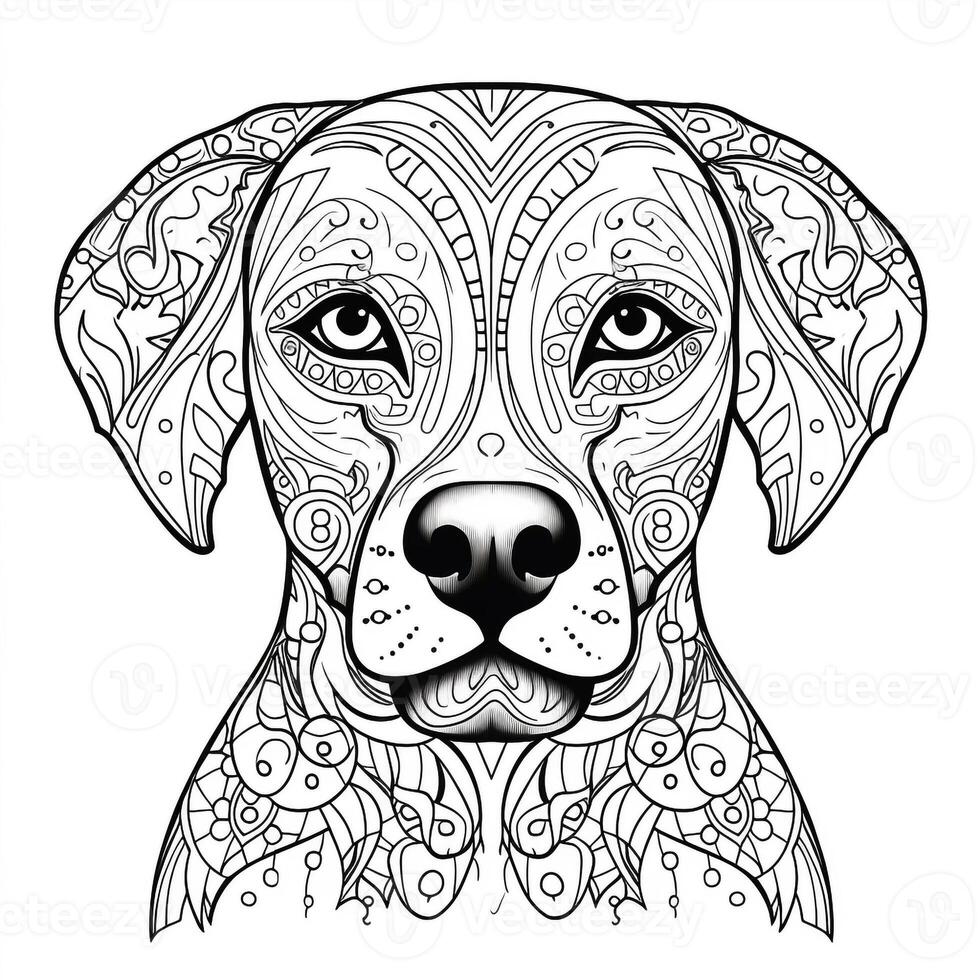 Mandala Dog Coloring Pages 26773677 Stock Photo at Vecteezy