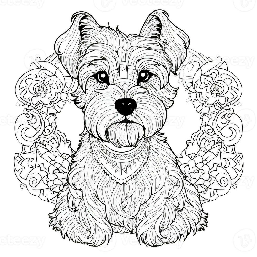 Mandala Dog Coloring Pages photo