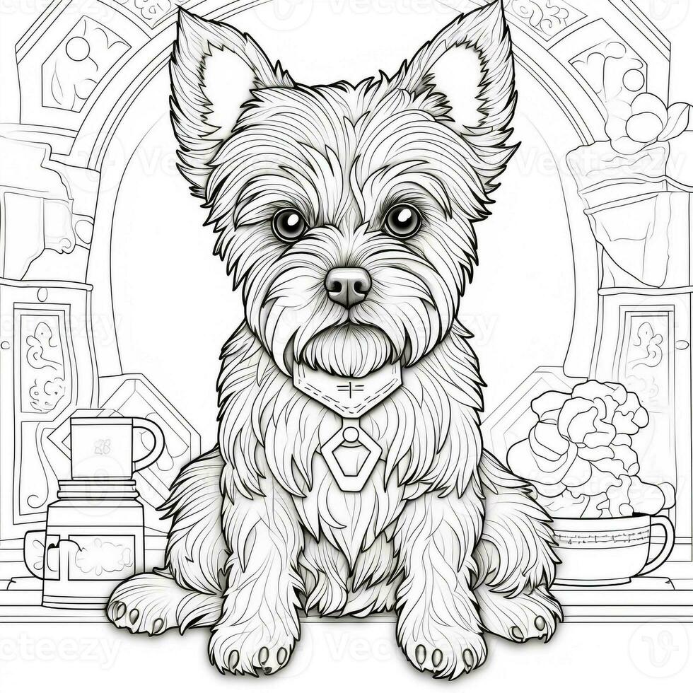 Mandala Dog Coloring Pages photo