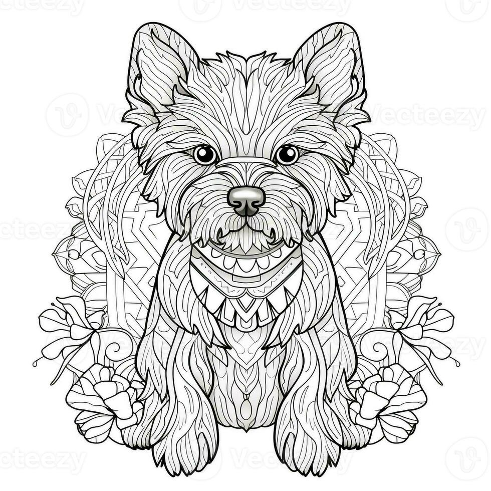 Mandala Dog Coloring Pages photo