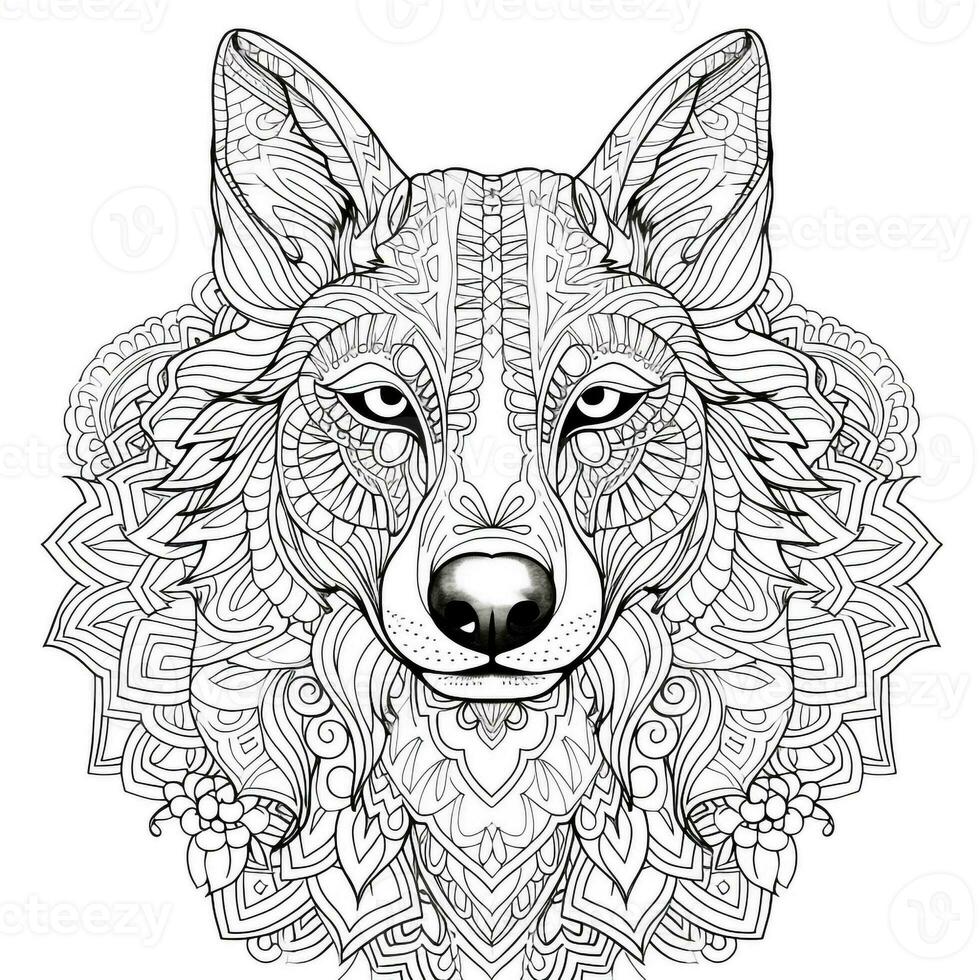 Mandala Dog Coloring Pages photo