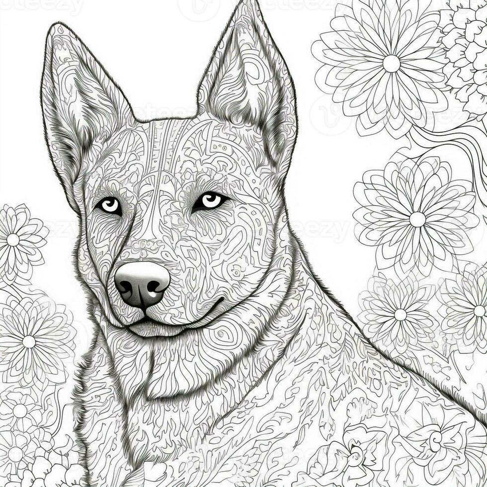 Mandala Dog Coloring Pages photo