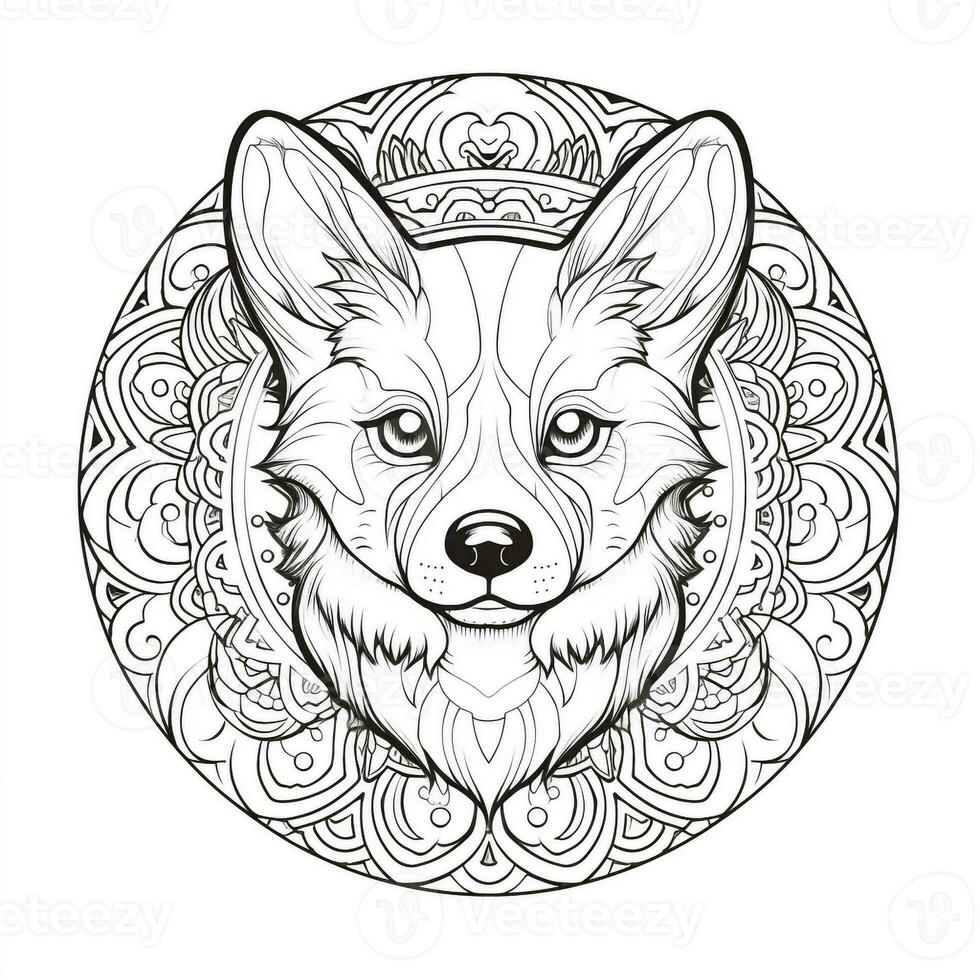 Mandala Dog Coloring Pages photo