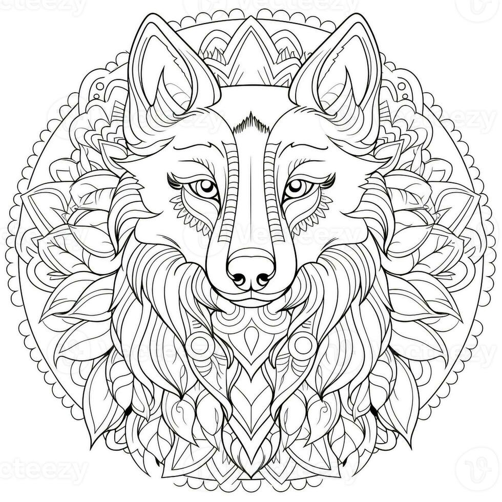 Mandala Dog Coloring Pages photo